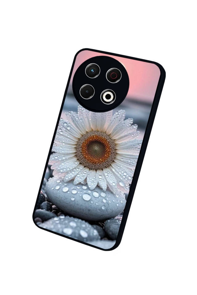 Tecno Spark 30 Pro Uyumlu Cicek Tasarımlı Glossy Premium Kılıf