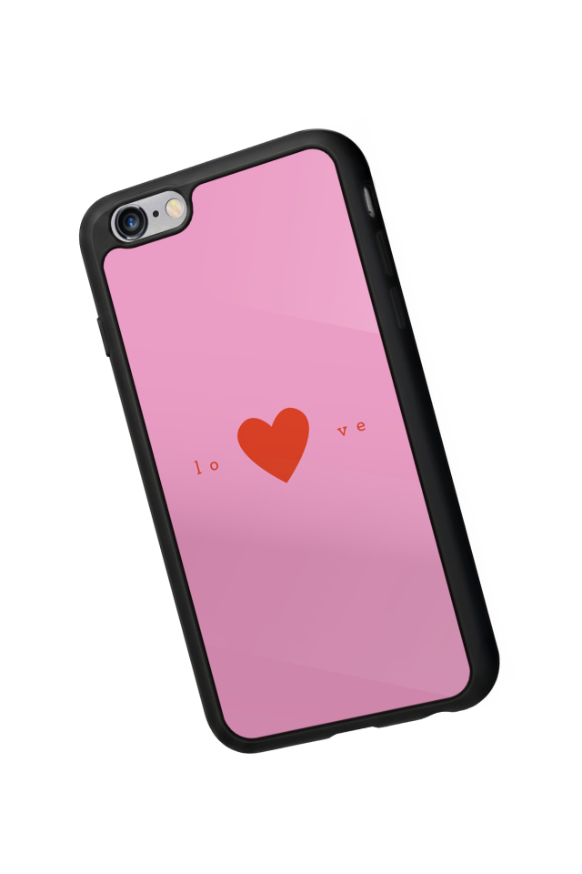 iPhone 6 Plus Uyumlu Kalp Love Tasarımlı Glossy Premium Kılıf