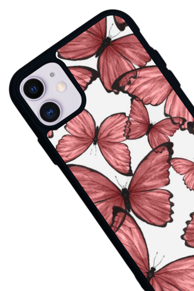 iPhone 11 Uyumlu Kelebek Tasarımlı Glossy Premium Kılıf