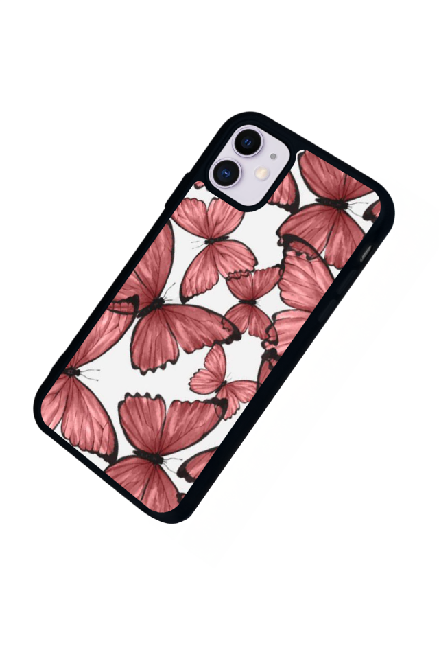iPhone 11 Uyumlu Kelebek Tasarımlı Glossy Premium Kılıf
