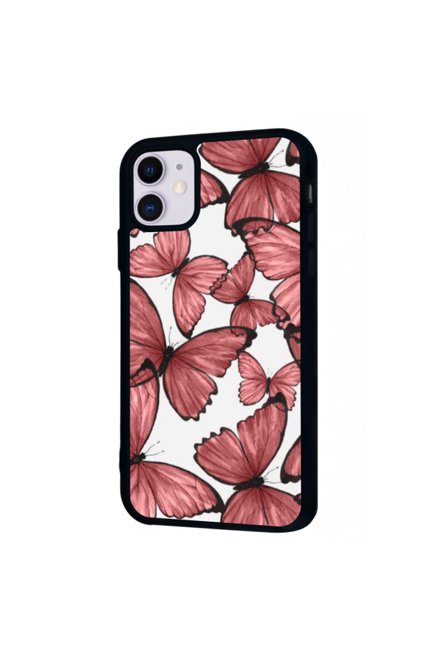 iPhone 11 Uyumlu Kelebek Tasarımlı Glossy Premium Kılıf