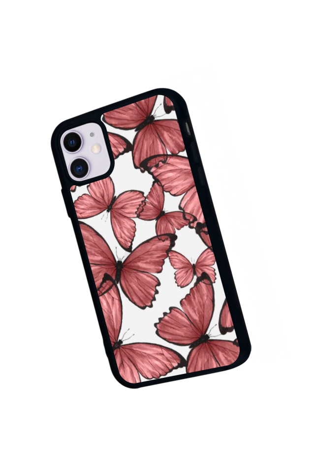 iPhone 11 Uyumlu Kelebek Tasarımlı Glossy Premium Kılıf