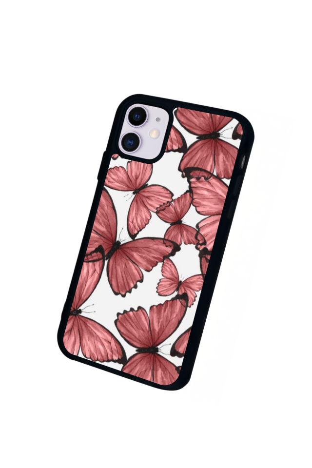 iPhone 11 Uyumlu Kelebek Tasarımlı Glossy Premium Kılıf
