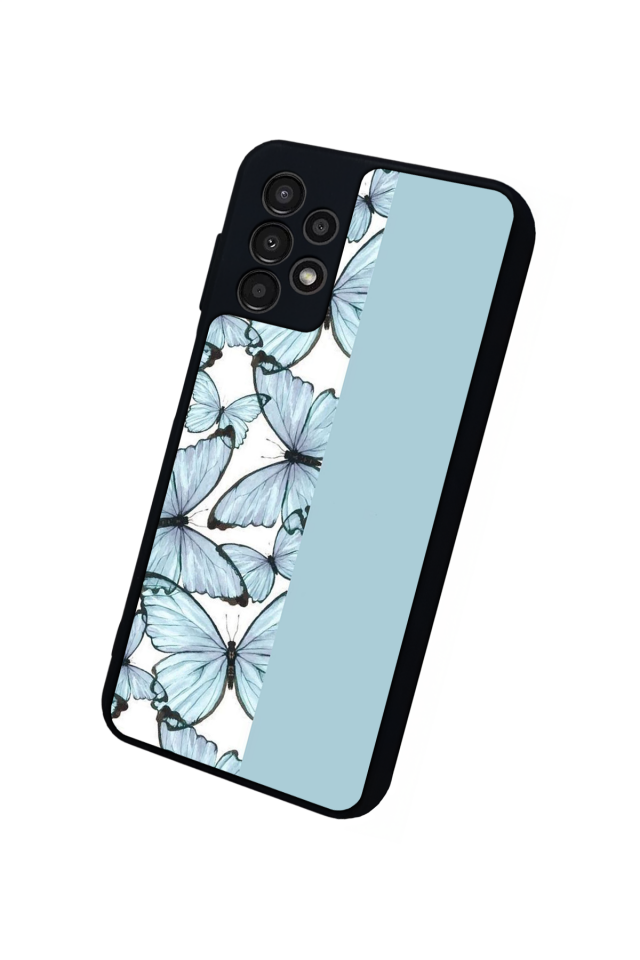 Samsung Galaxy A13 Uyumlu Kelebek Tasarımlı Glossy Premium Kılıf