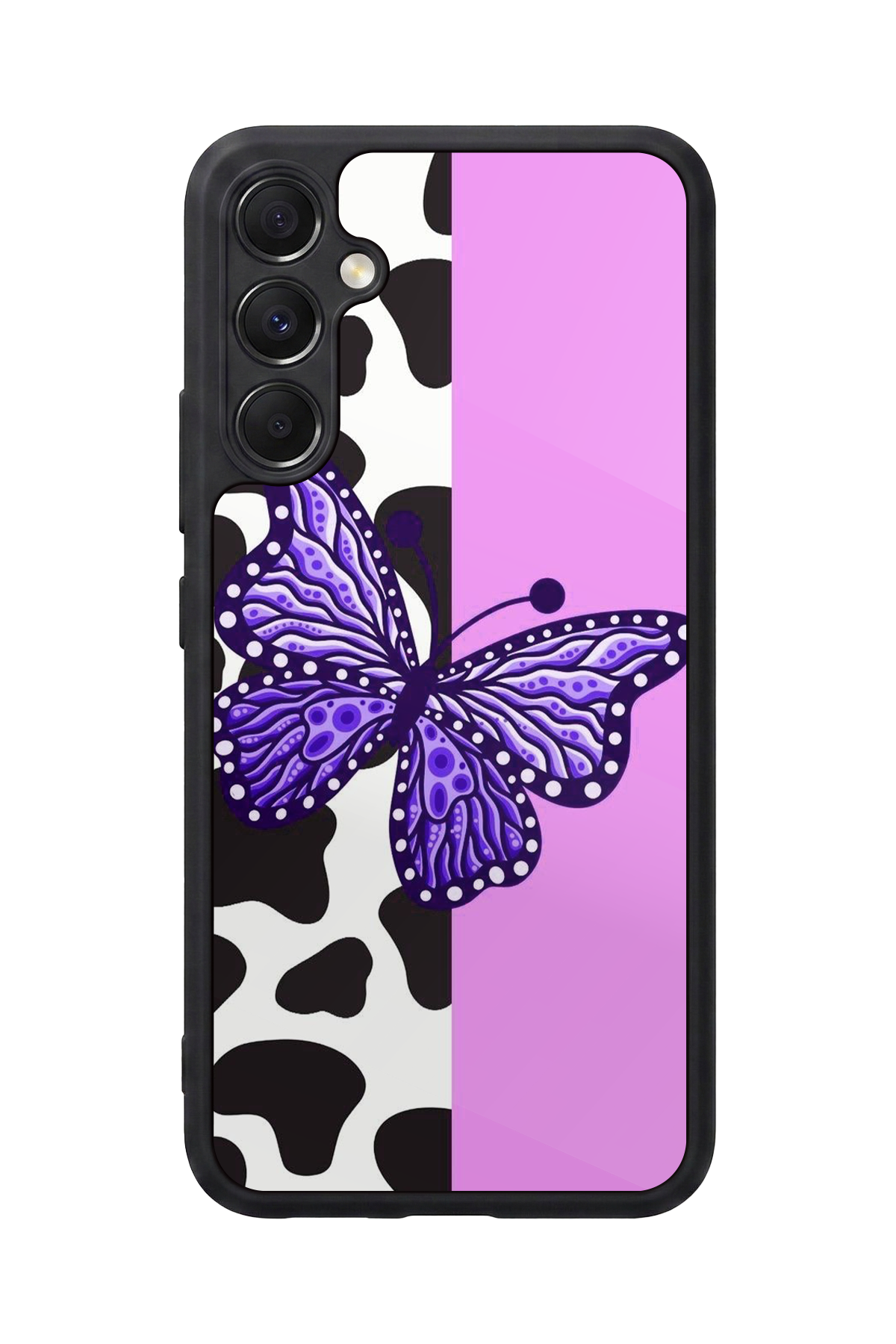 Samsung Galaxy M34 Uyumlu Kelebek Tasarımlı Glossy Premium Kılıf