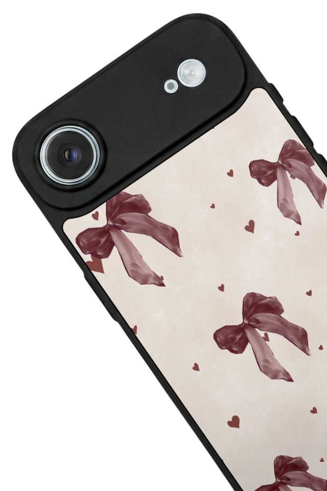 iPhone 17 Air Uyumlu Kurdele Tasarımlı Glossy Premium Kılıf