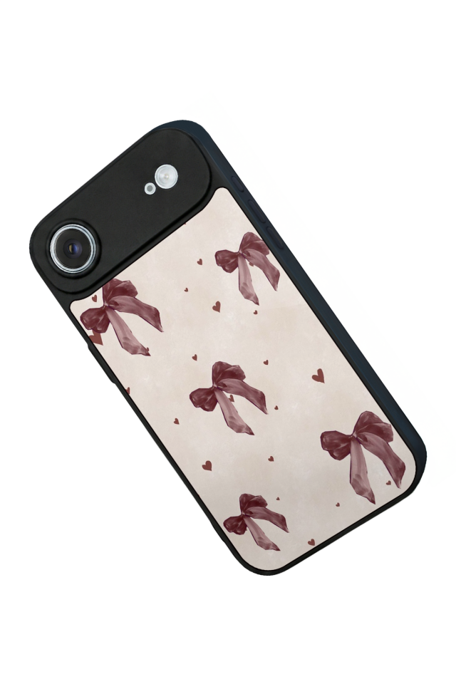 iPhone 17 Air Uyumlu Kurdele Tasarımlı Glossy Premium Kılıf