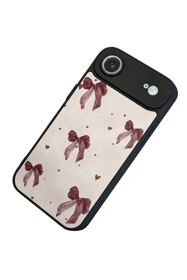 iPhone 17 Air Uyumlu Kurdele Tasarımlı Glossy Premium Kılıf