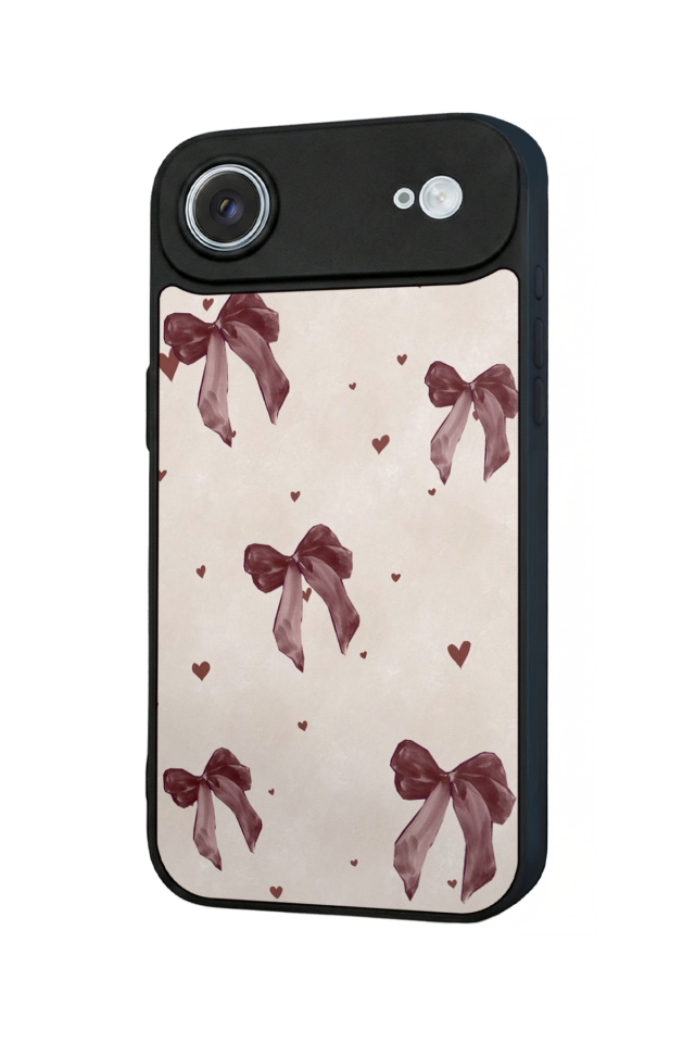 iPhone 17 Air Uyumlu Kurdele Tasarımlı Glossy Premium Kılıf