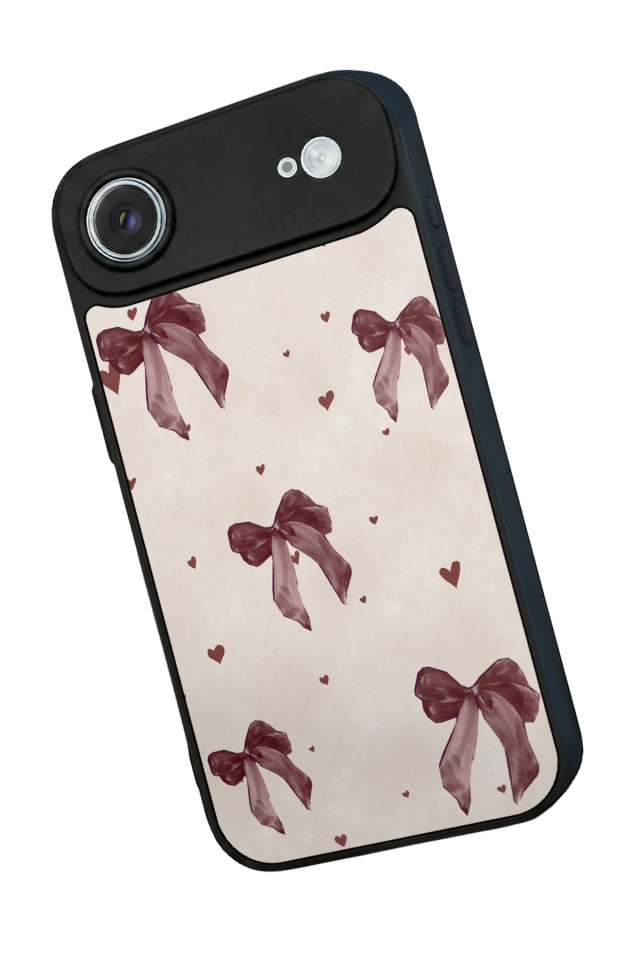 iPhone 17 Air Uyumlu Kurdele Tasarımlı Glossy Premium Kılıf