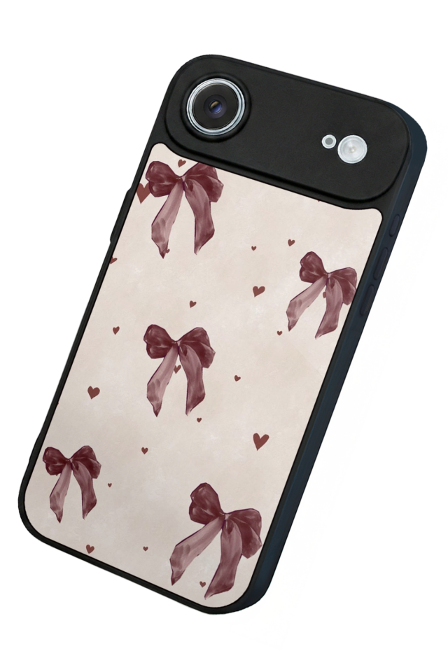 iPhone 17 Air Uyumlu Kurdele Tasarımlı Glossy Premium Kılıf