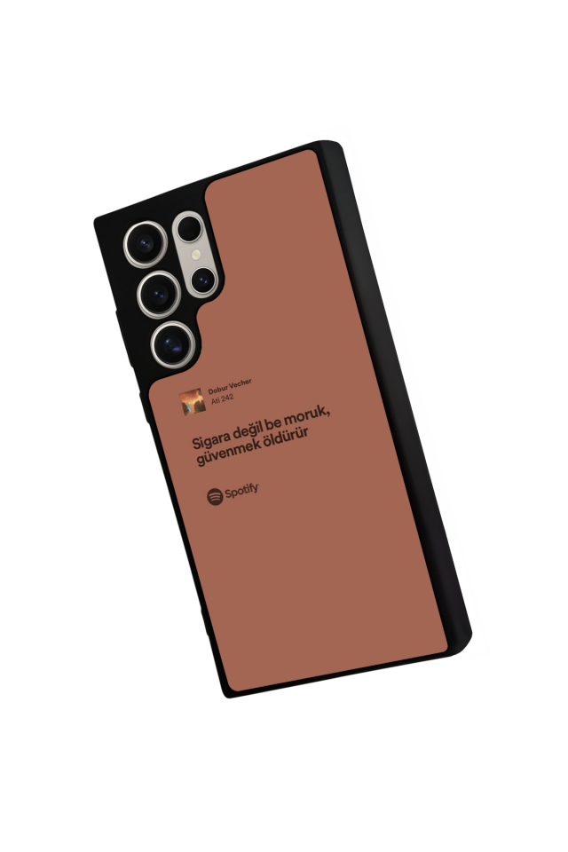 Samsung Galaxy S23 Ultra Uyumlu Sarki Sozleri Tasarımlı Glossy Premium Kılıf