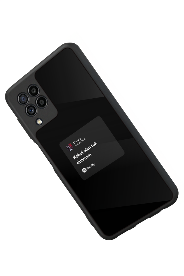 Samsung Galaxy M22 Uyumlu Sarki Sozleri Tasarımlı Glossy Premium Kılıf