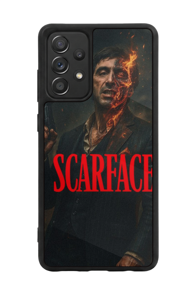 Samsung Galaxy A72 Uyumlu Scarface Tasarımlı Glossy Premium Kılıf