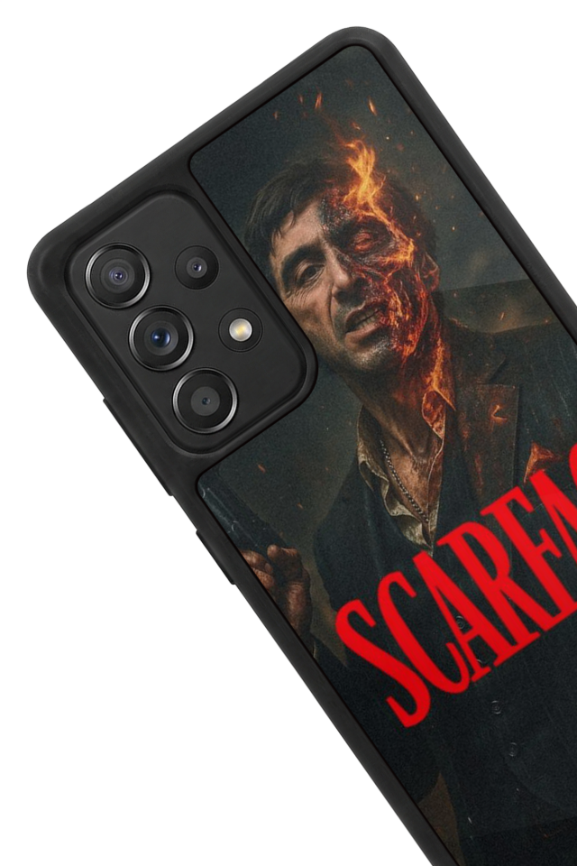 Samsung Galaxy A72 Uyumlu Scarface Tasarımlı Glossy Premium Kılıf