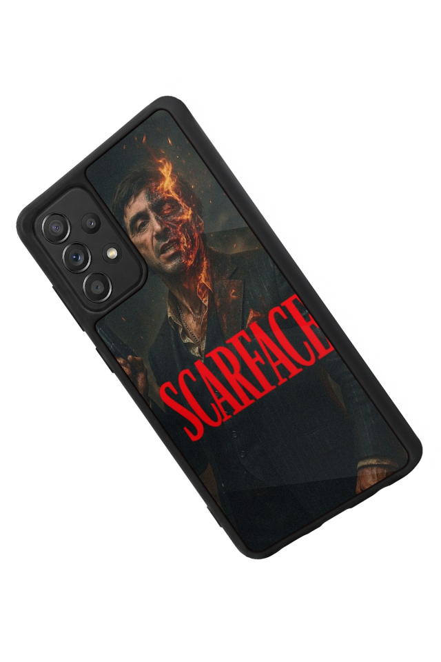 Samsung Galaxy A72 Uyumlu Scarface Tasarımlı Glossy Premium Kılıf