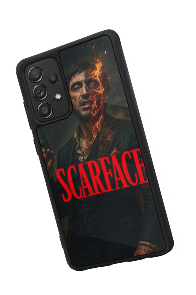 Samsung Galaxy A72 Uyumlu Scarface Tasarımlı Glossy Premium Kılıf
