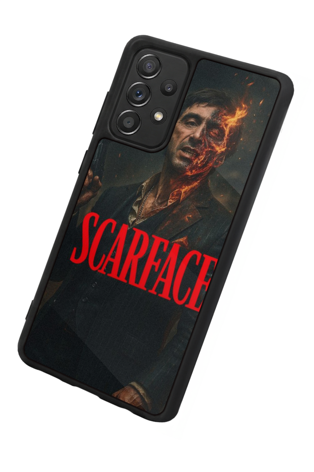 Samsung Galaxy A72 Uyumlu Scarface Tasarımlı Glossy Premium Kılıf
