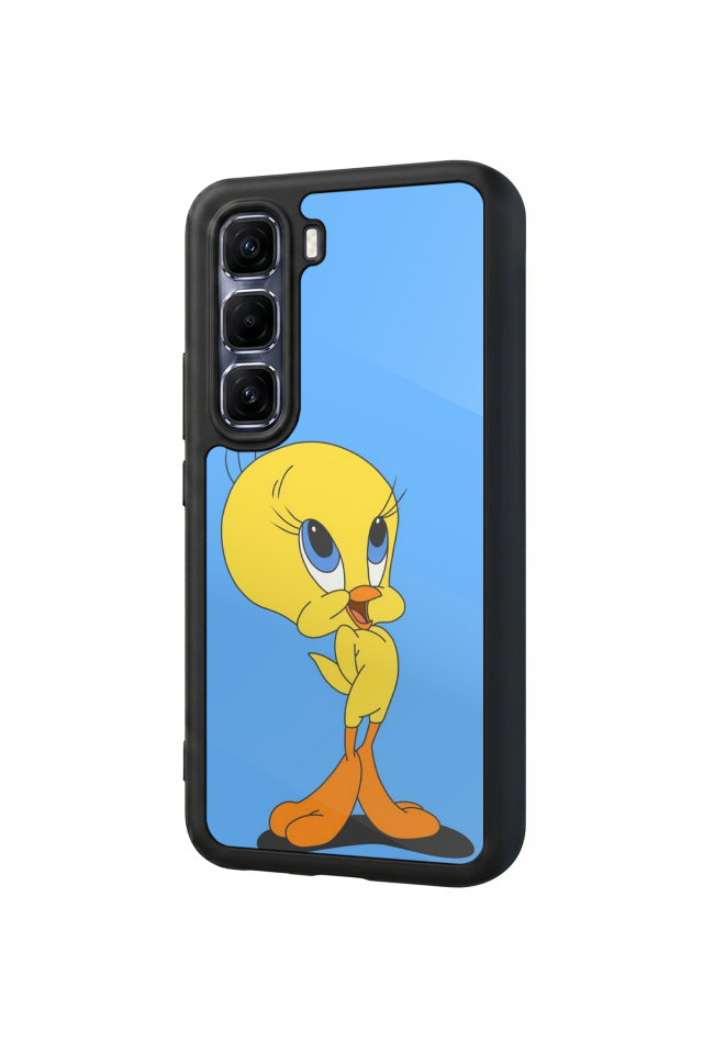 Infinix Hot 60 Pro Plus Uyumlu Tweety Tasarımlı Glossy Premium Kılıf