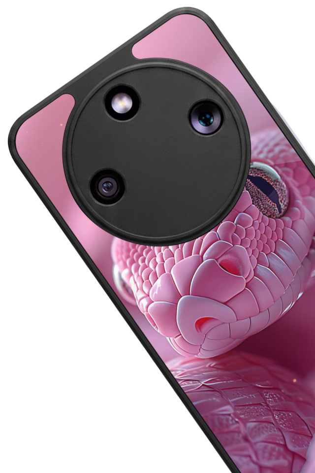 Honor Magic 8 Lite Uyumlu Yılan Tasarımlı Glossy Premium Kılıf