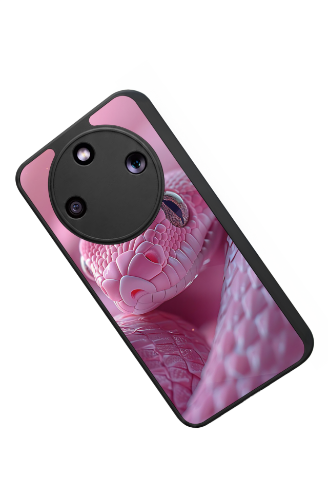 Honor Magic 8 Lite Uyumlu Yılan Tasarımlı Glossy Premium Kılıf