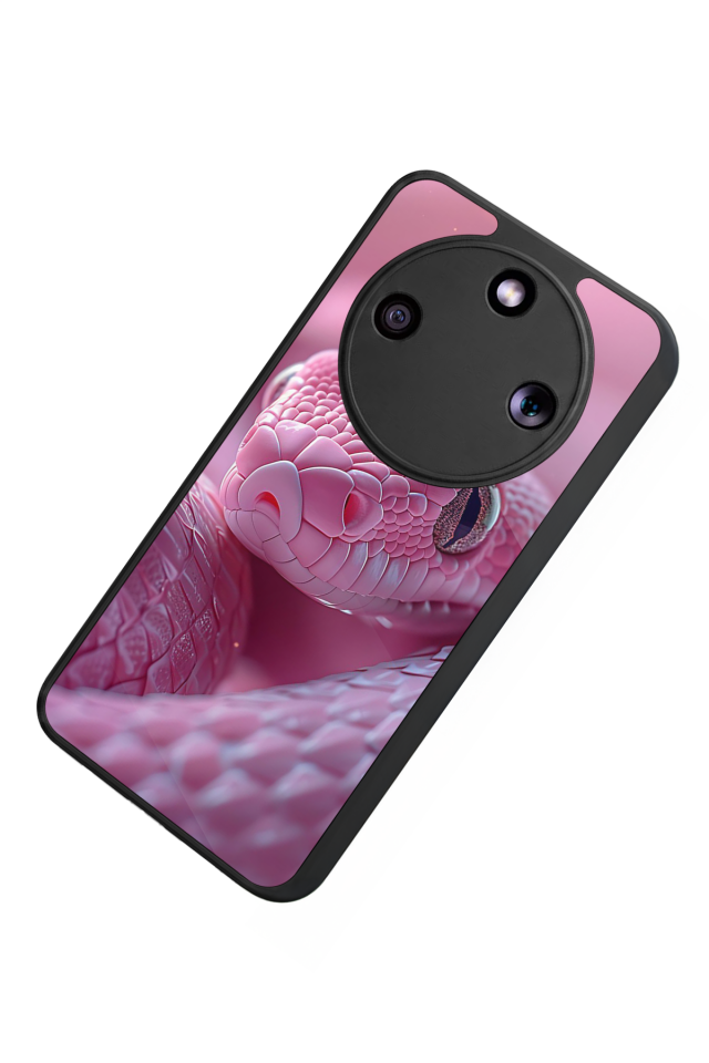 Honor Magic 8 Lite Uyumlu Yılan Tasarımlı Glossy Premium Kılıf