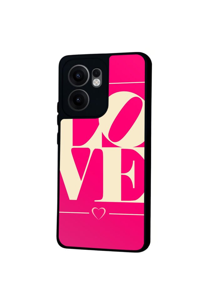 Oppo Reno 13F Uyumlu Love Tasarımlı Glossy Premium Kılıf