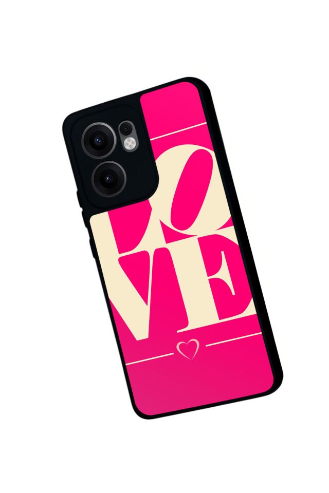Oppo Reno 13F Uyumlu Love Tasarımlı Glossy Premium Kılıf