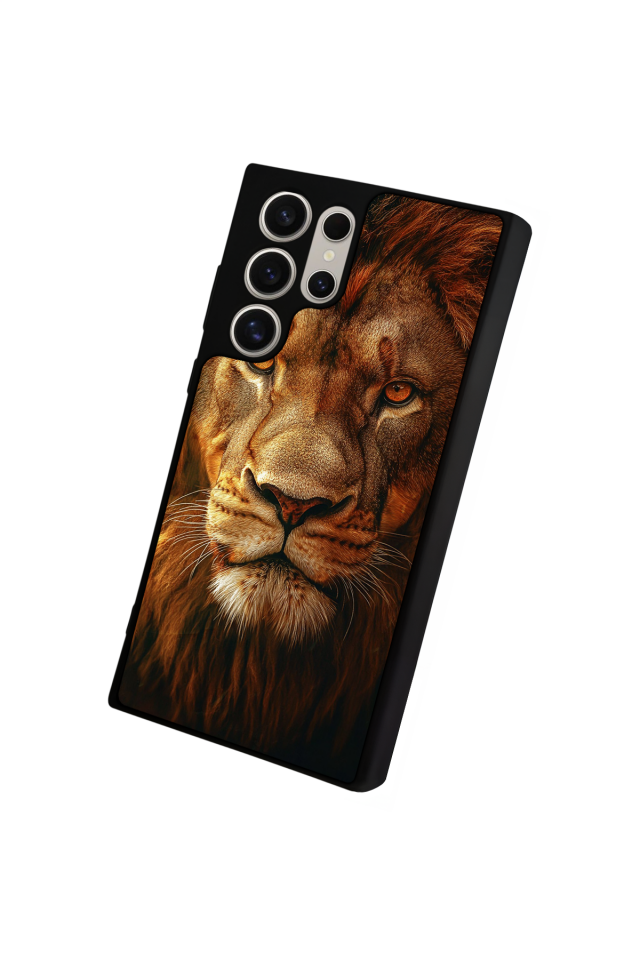 Samsung Galaxy S24 Ultra Uyumlu Aslan Tasarımlı Glossy Premium Kılıf