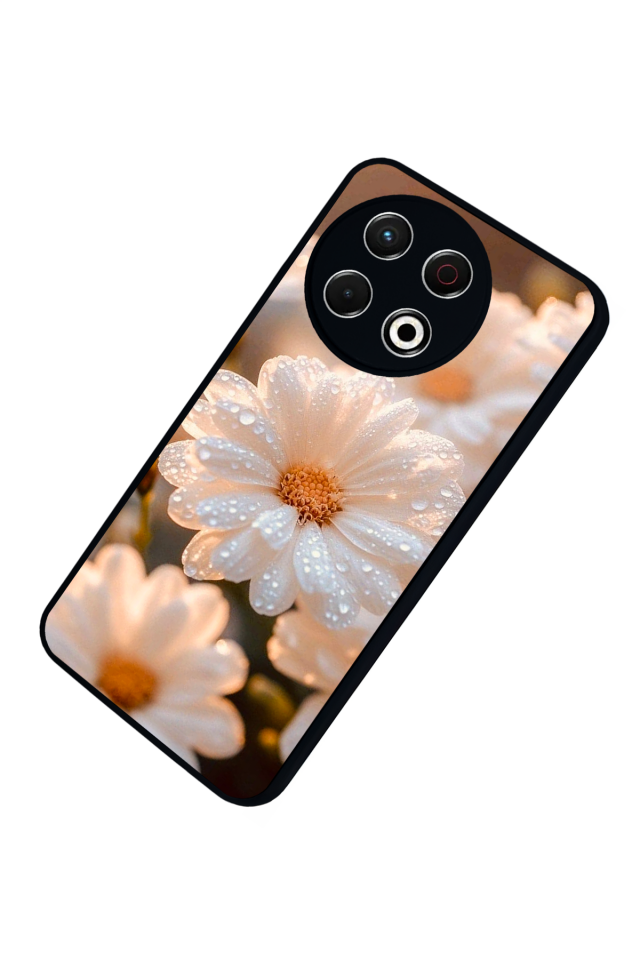 Tecno Spark 30 Pro Uyumlu Cicek Tasarımlı Glossy Premium Kılıf