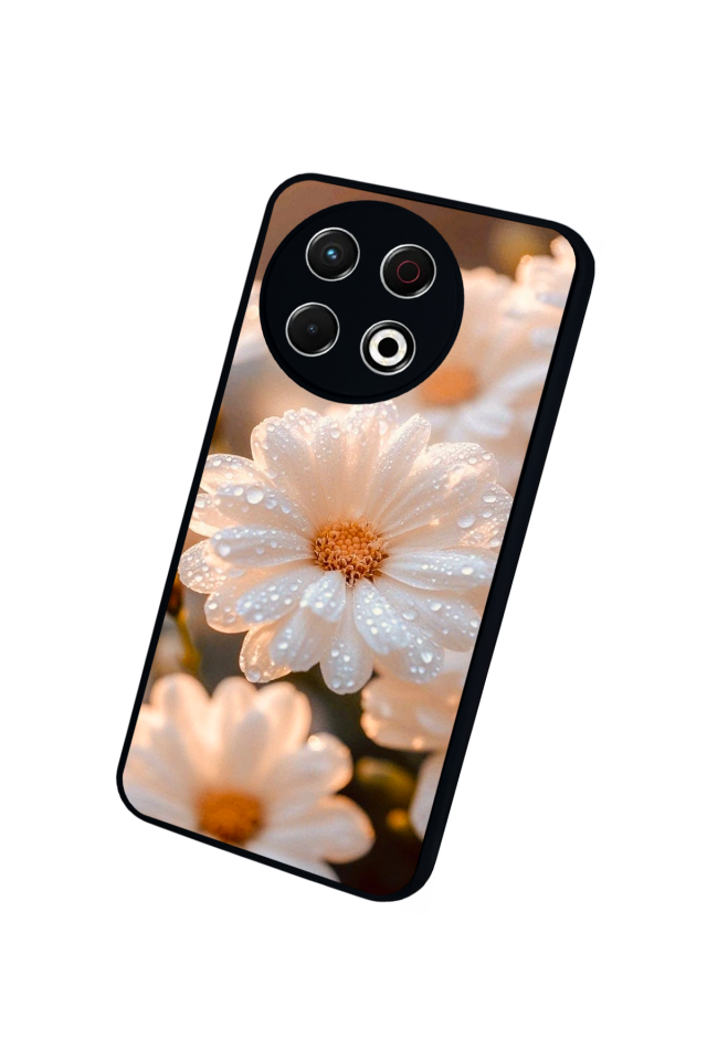 Tecno Spark 30 Pro Uyumlu Cicek Tasarımlı Glossy Premium Kılıf