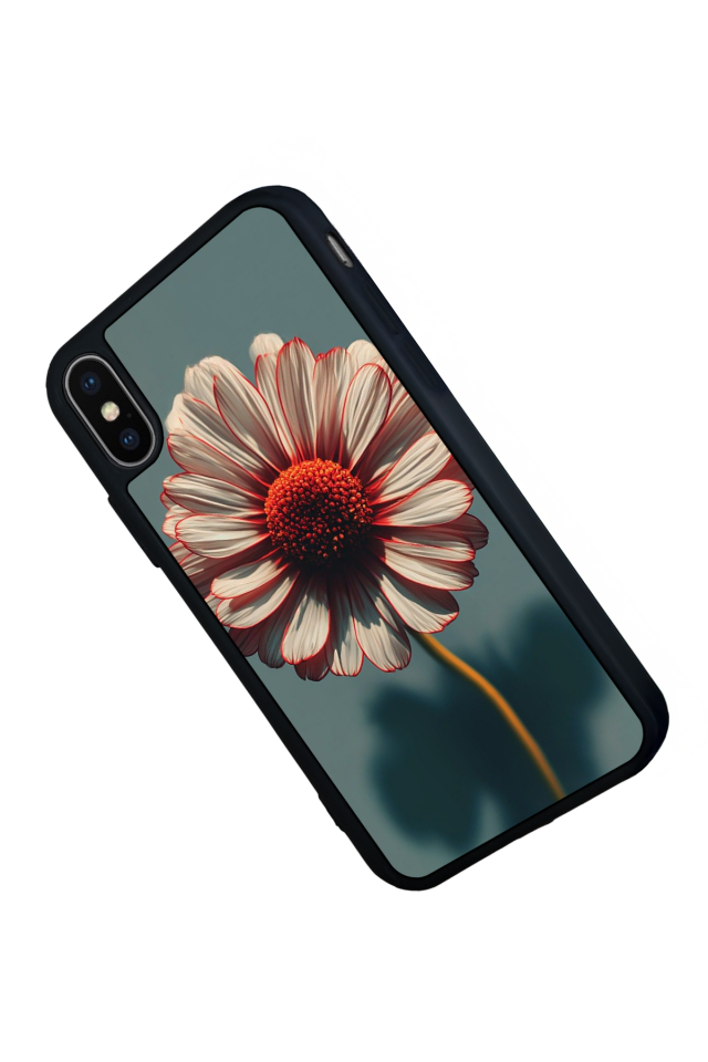 iPhone X/ XS Uyumlu Cicek Tasarımlı Glossy Premium Kılıf