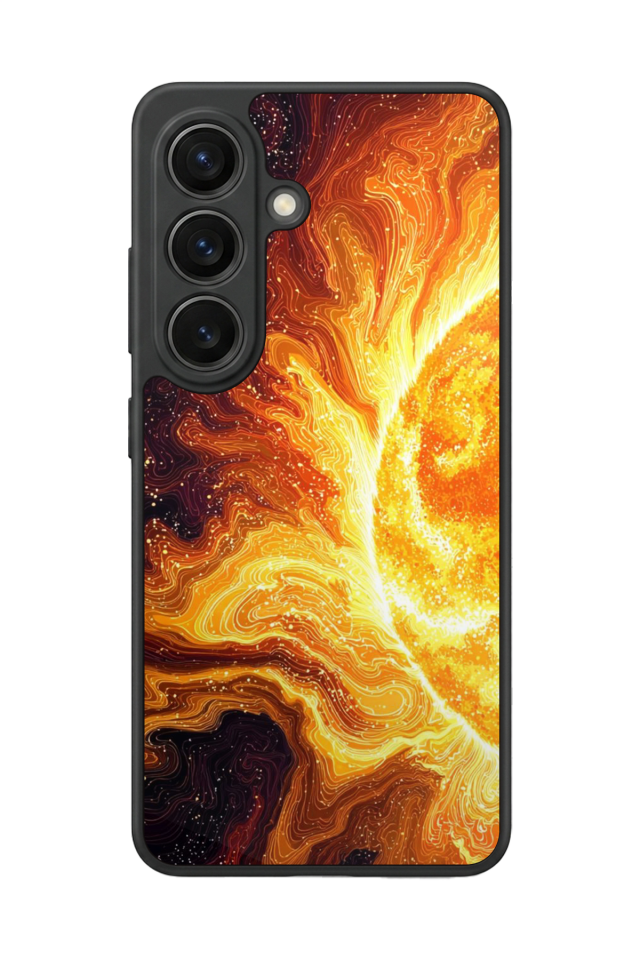 Samsung Galaxy S26 Uyumlu Güneş Tasarımlı Glossy Premium Kılıf