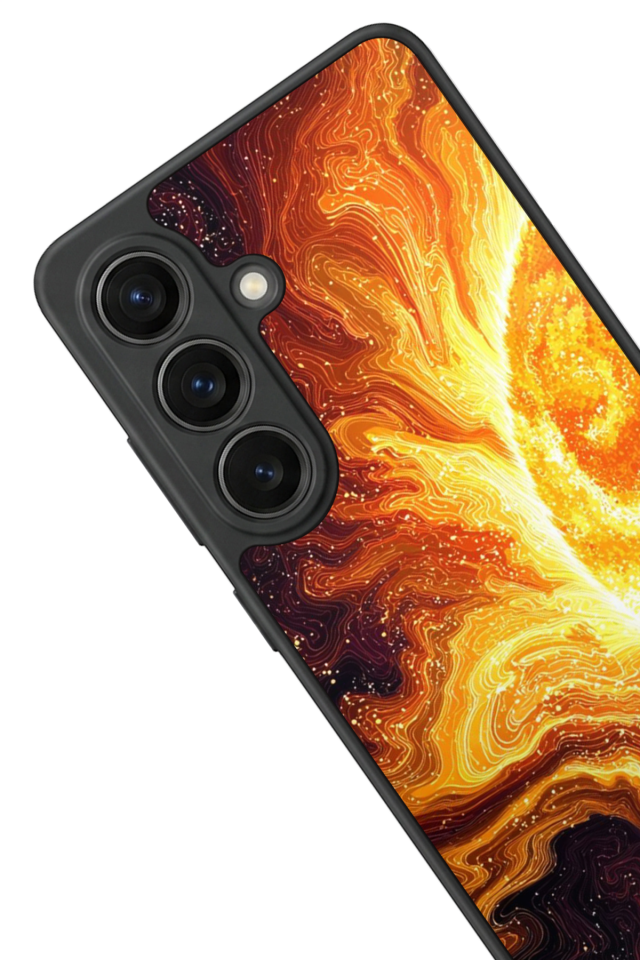 Samsung Galaxy S26 Uyumlu Güneş Tasarımlı Glossy Premium Kılıf