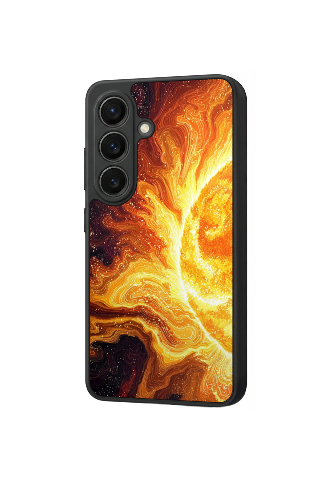 Samsung Galaxy S26 Uyumlu Güneş Tasarımlı Glossy Premium Kılıf