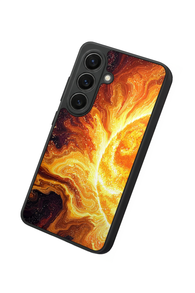 Samsung Galaxy S26 Uyumlu Güneş Tasarımlı Glossy Premium Kılıf