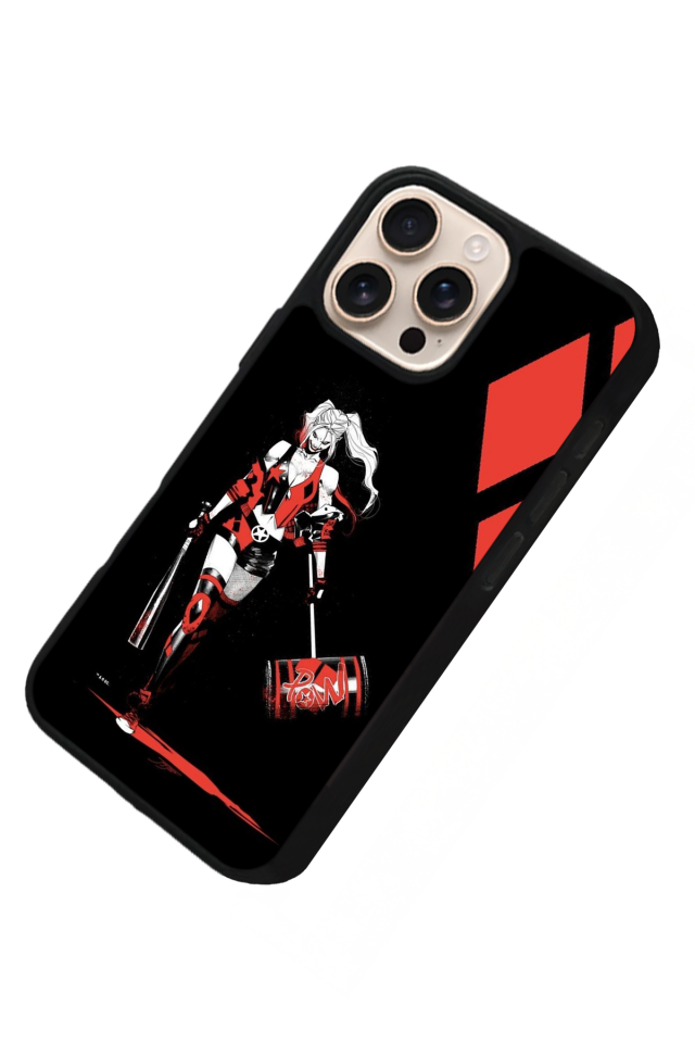 iPhone 14 Pro Max Uyumlu HarleyQueen Tasarımlı Glossy Premium Kılıf