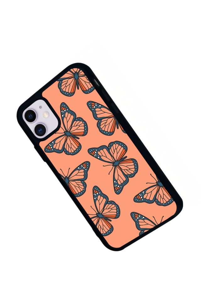 iPhone 11 Uyumlu Kelebek Tasarımlı Glossy Premium Kılıf