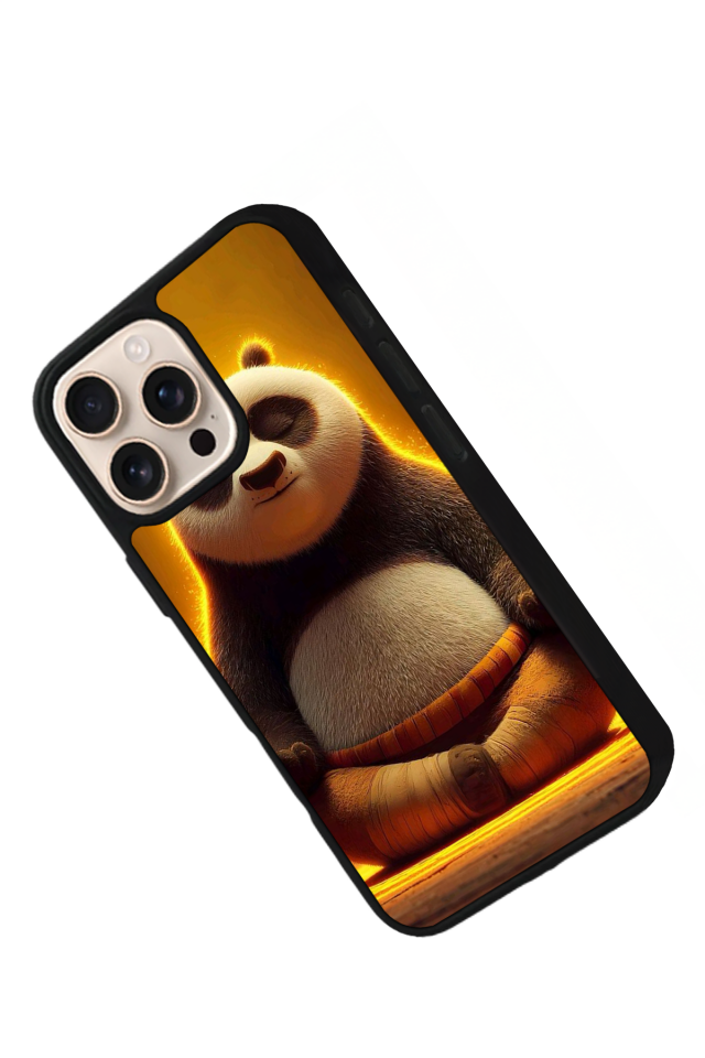 iPhone 15 Pro Uyumlu Kung Fu Panda Tasarımlı Glossy Premium Kılıf