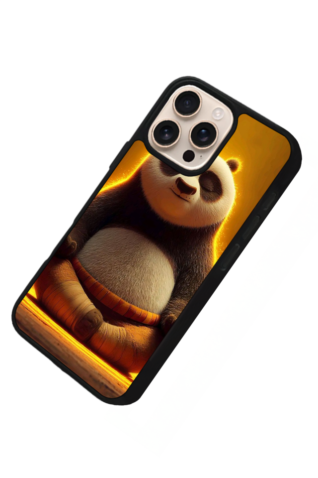 iPhone 15 Pro Uyumlu Kung Fu Panda Tasarımlı Glossy Premium Kılıf