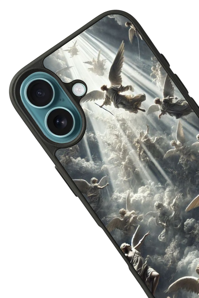 iPhone 16 Plus Uyumlu Melek Tasarımlı Glossy Premium Kılıf