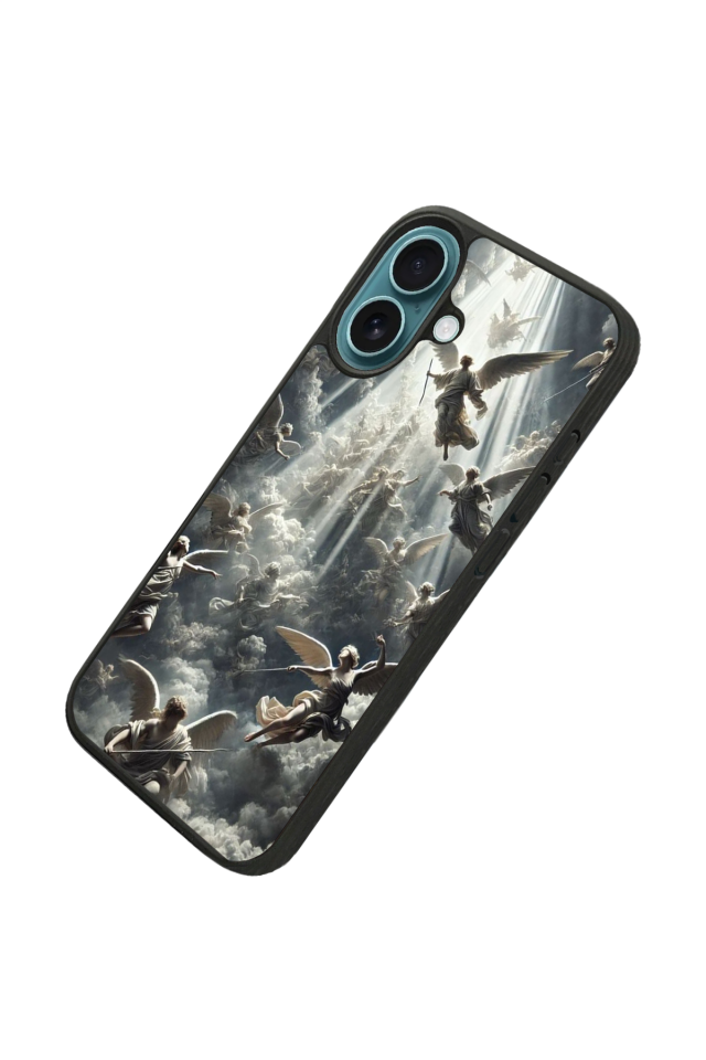 iPhone 16 Plus Uyumlu Melek Tasarımlı Glossy Premium Kılıf