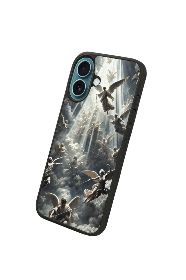 iPhone 16 Plus Uyumlu Melek Tasarımlı Glossy Premium Kılıf