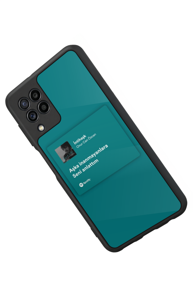 Samsung Galaxy M22 Uyumlu Sarki Sozleri Tasarımlı Glossy Premium Kılıf