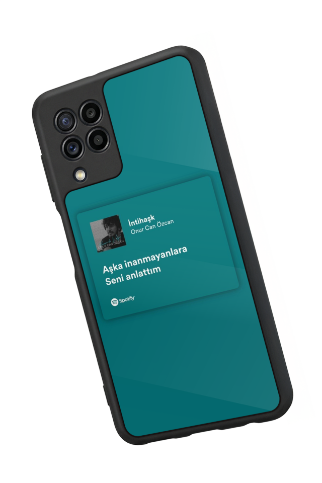 Samsung Galaxy M22 Uyumlu Sarki Sozleri Tasarımlı Glossy Premium Kılıf