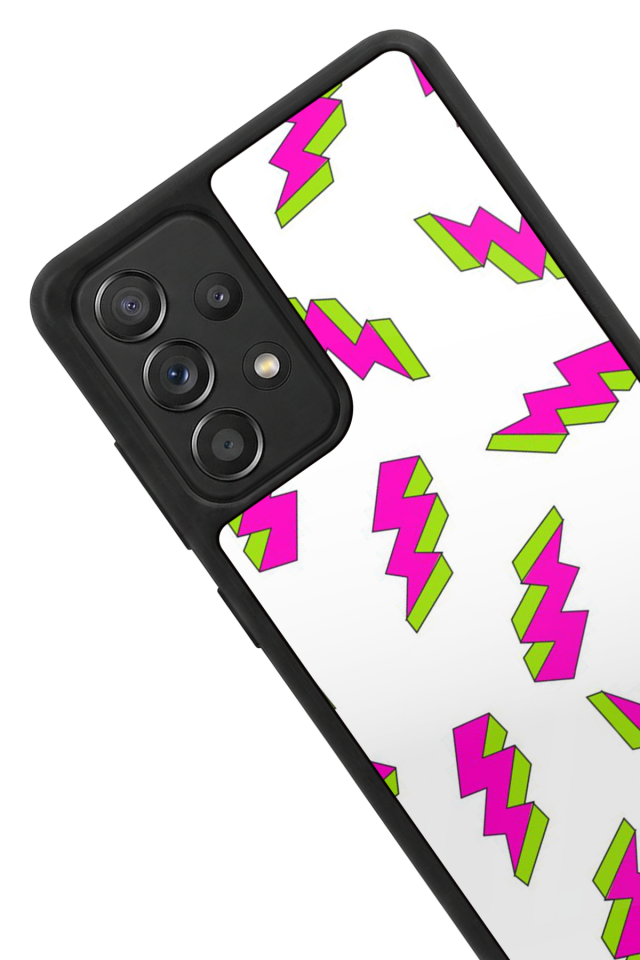 Samsung Galaxy A72 Uyumlu Simsek Tasarımlı Glossy Premium Kılıf