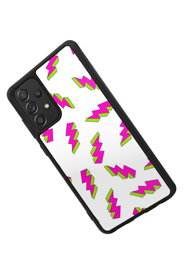 Samsung Galaxy A72 Uyumlu Simsek Tasarımlı Glossy Premium Kılıf