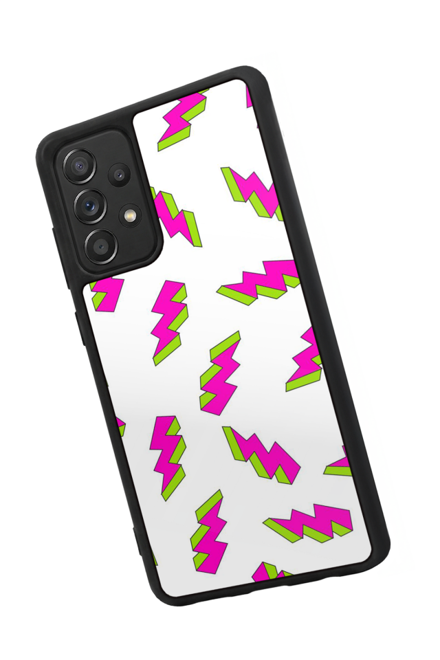 Samsung Galaxy A72 Uyumlu Simsek Tasarımlı Glossy Premium Kılıf