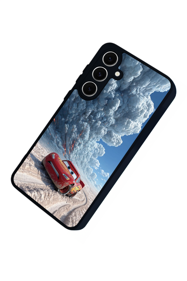 Samsung Galaxy A16 Uyumlu Şimsek McQueen Tasarımlı Glossy Premium Kılıf