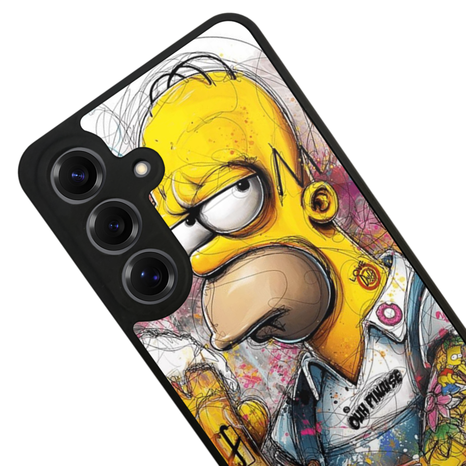 Samsung Galaxy S25 Uyumlu The Simpsons Tasarımlı Glossy Premium Kılıf